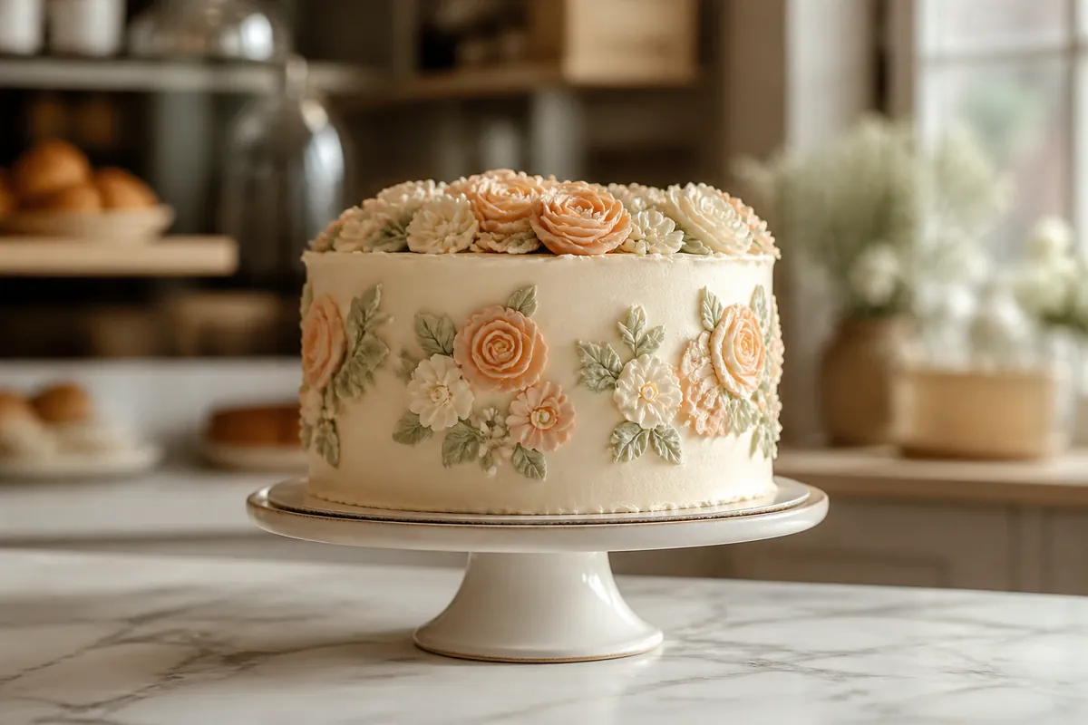 Detalle de un pastel artesanal para una celebración